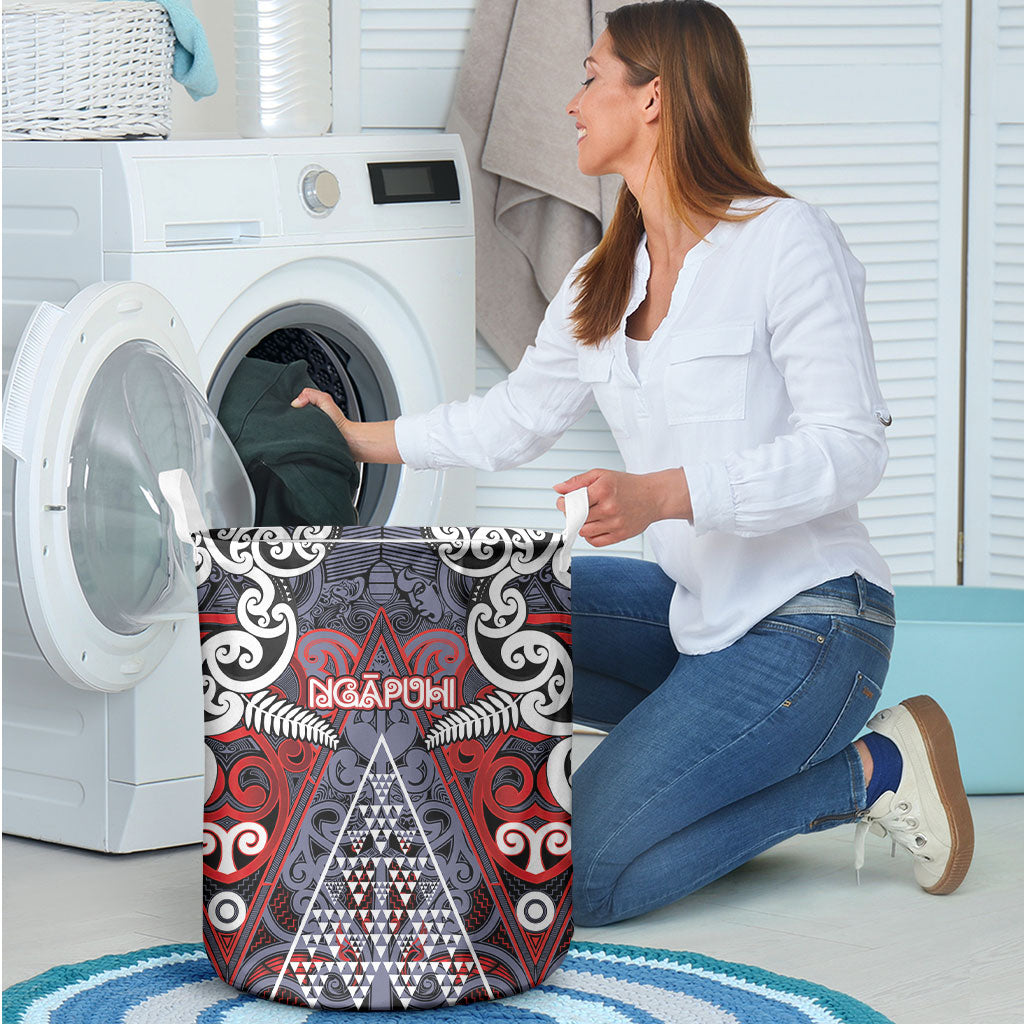 Aotearoa Iwi Ngapuhi Laundry Basket Maori Motif Tribal