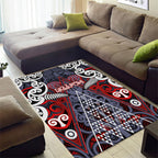 Aotearoa Iwi Ngapuhi Area Rug Maori Motif Tribal