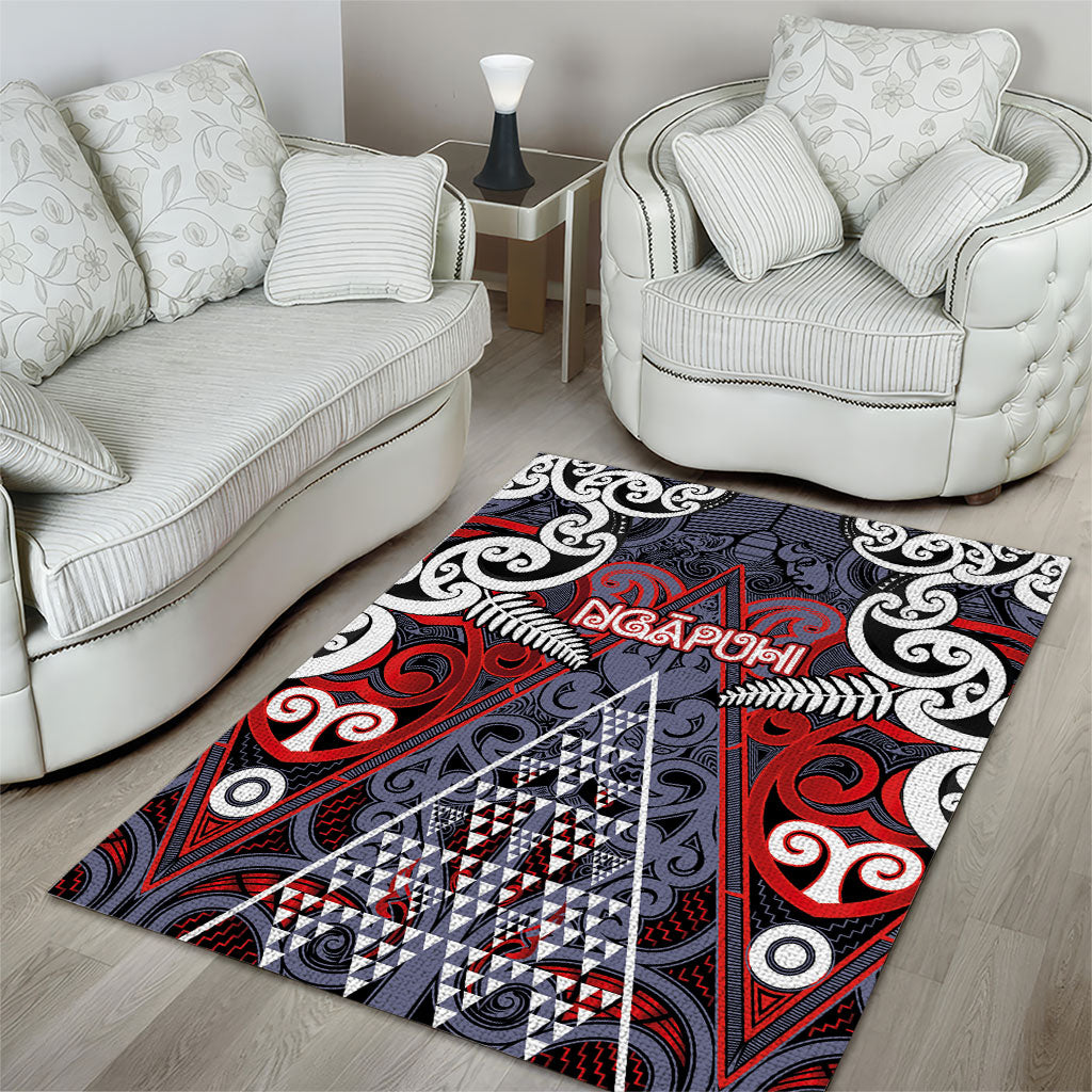 Aotearoa Iwi Ngapuhi Area Rug Maori Motif Tribal