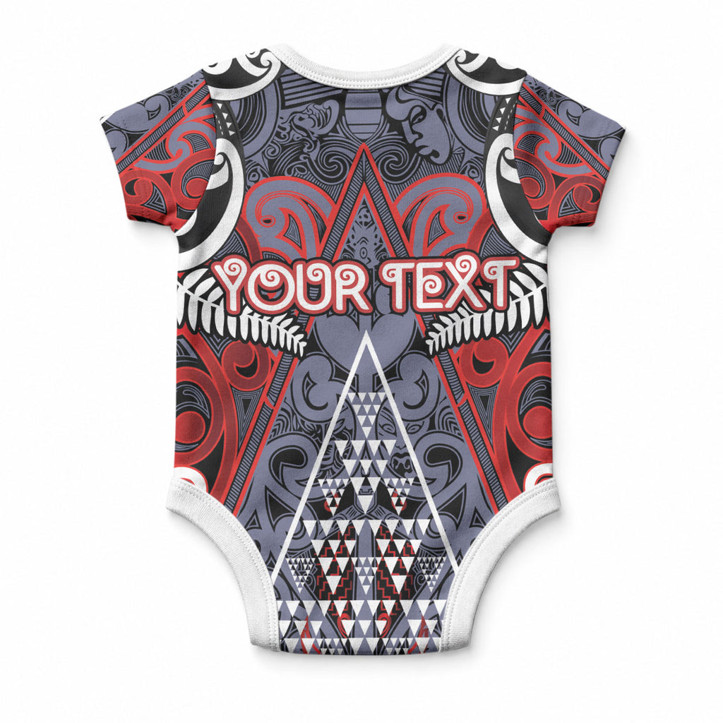 Personalised Aotearoa Iwi Ngapuhi Baby Onesie Maori Motif Tribal
