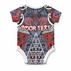Personalised Aotearoa Iwi Ngapuhi Baby Onesie Maori Motif Tribal