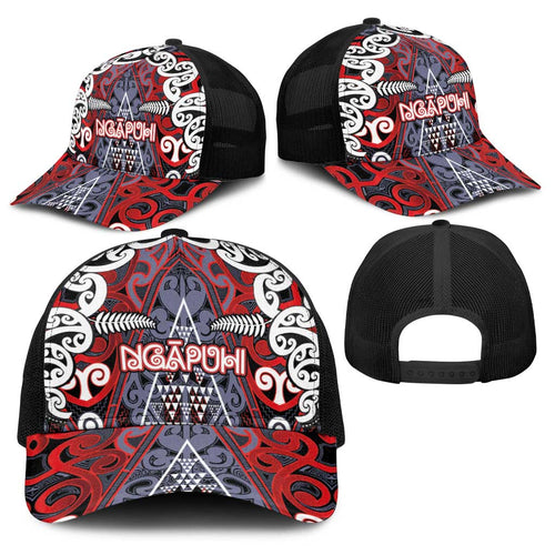 Aotearoa Iwi Ngapuhi Baseball Net Cap Maori Motif Tribal