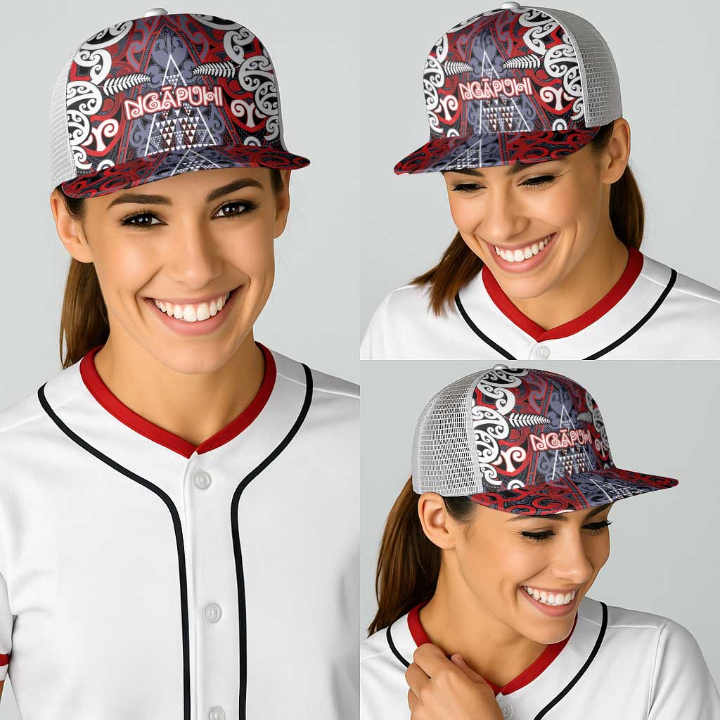 Aotearoa Iwi Ngapuhi Baseball Net Cap Maori Motif Tribal