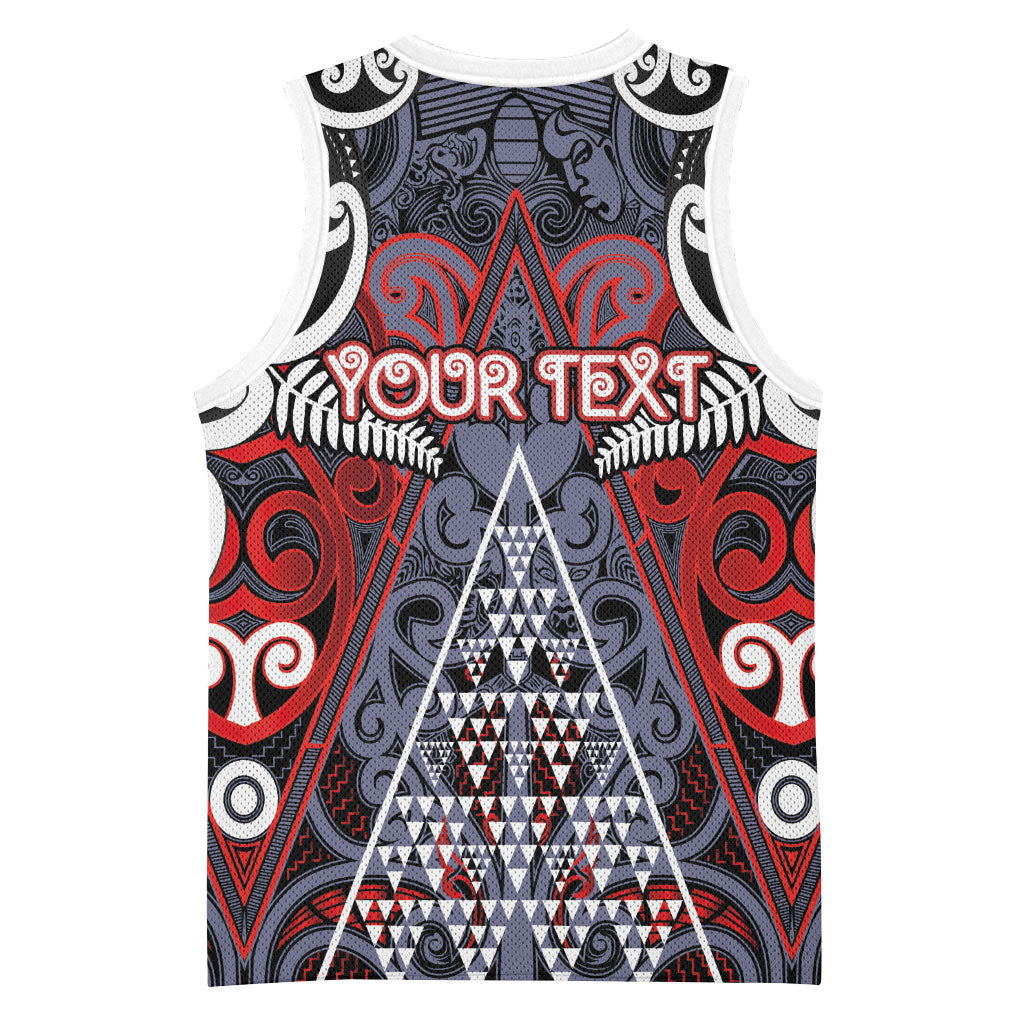 Personalised Aotearoa Iwi Ngapuhi Basketball Jersey Maori Motif Tribal