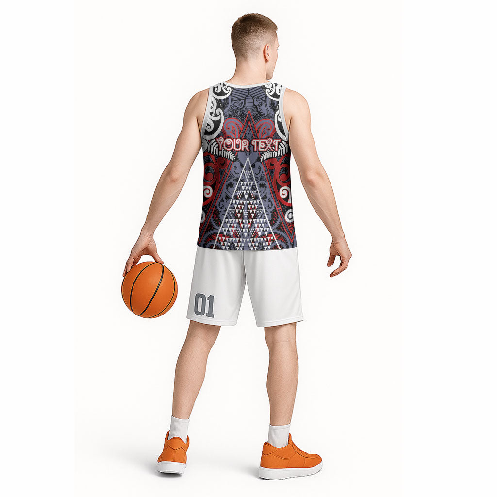 Personalised Aotearoa Iwi Ngapuhi Basketball Jersey Maori Motif Tribal
