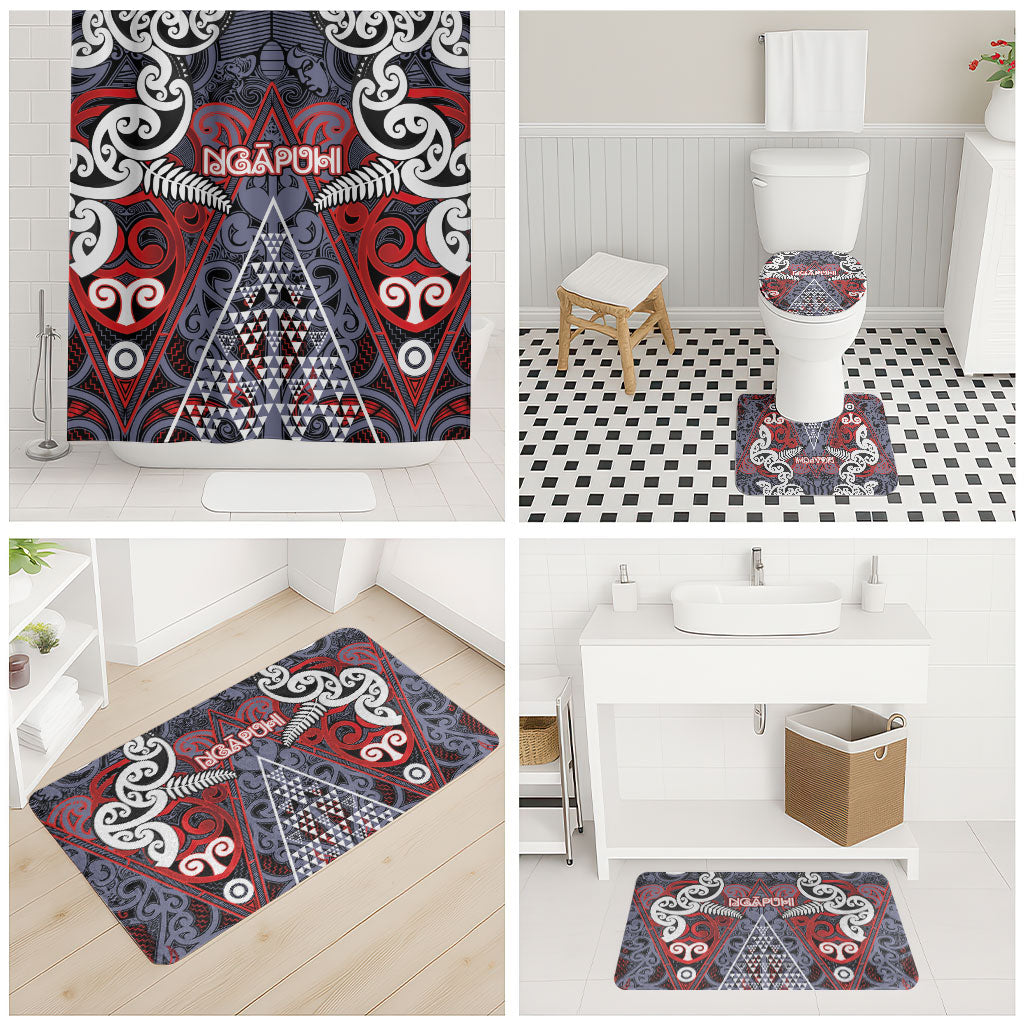 Aotearoa Iwi Ngapuhi Bathroom Set Maori Motif Tribal
