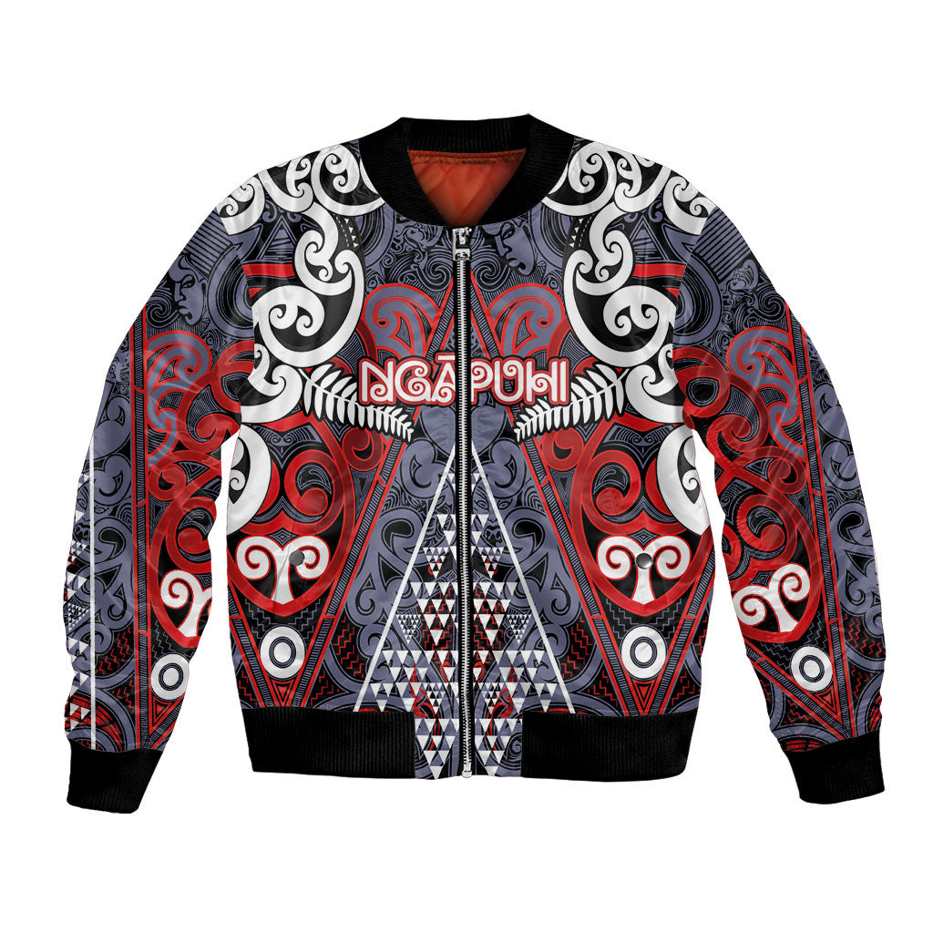 Personalised Aotearoa Iwi Ngapuhi Bomber Jacket Maori Motif Tribal