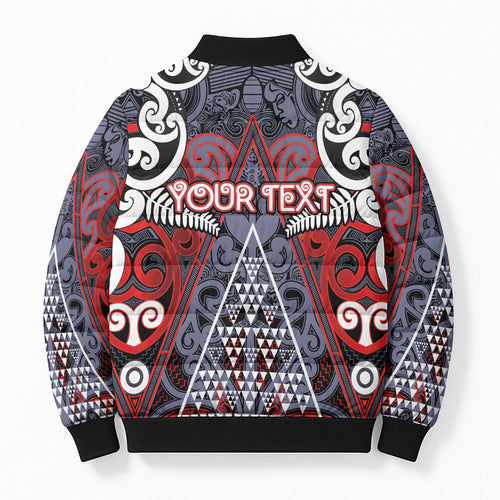 Personalised Aotearoa Iwi Ngapuhi Bomber Puffer Jacket Maori Motif Tribal