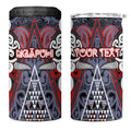 Personalised Aotearoa Iwi Ngapuhi 4 in 1 Can Cooler Tumbler Maori Motif Tribal