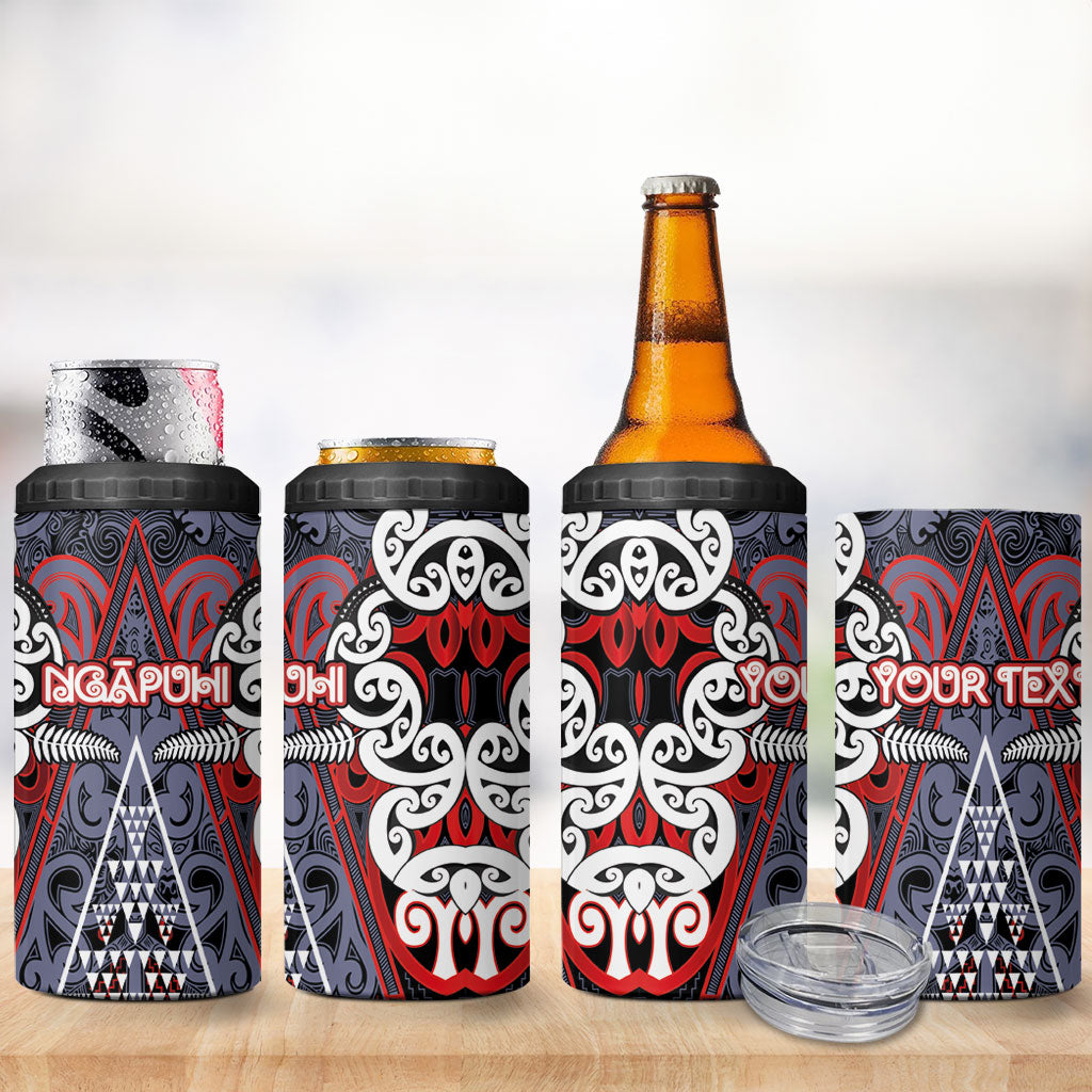 Personalised Aotearoa Iwi Ngapuhi 4 in 1 Can Cooler Tumbler Maori Motif Tribal