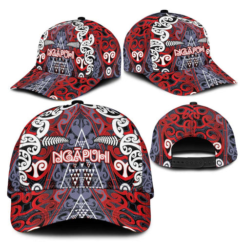 Aotearoa Iwi Ngapuhi Classic Cap Maori Motif Tribal