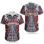Personalised Aotearoa Iwi Ngapuhi Couples Matching Summer Maxi Dress and Hawaiian Shirt Maori Motif Tribal