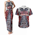 Personalised Aotearoa Iwi Ngapuhi Couples Matching Tank Maxi Dress and Hawaiian Shirt Maori Motif Tribal