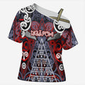 Personalised Aotearoa Iwi Ngapuhi Cross Shoulder Shirt Maori Motif Tribal