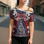 Personalised Aotearoa Iwi Ngapuhi Cross Shoulder Shirt Maori Motif Tribal