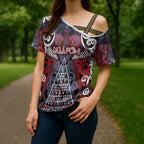 Personalised Aotearoa Iwi Ngapuhi Cross Shoulder Shirt Maori Motif Tribal