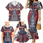 Personalised Aotearoa Iwi Ngapuhi Family Matching Mermaid Dress and Hawaiian Shirt Maori Motif Tribal