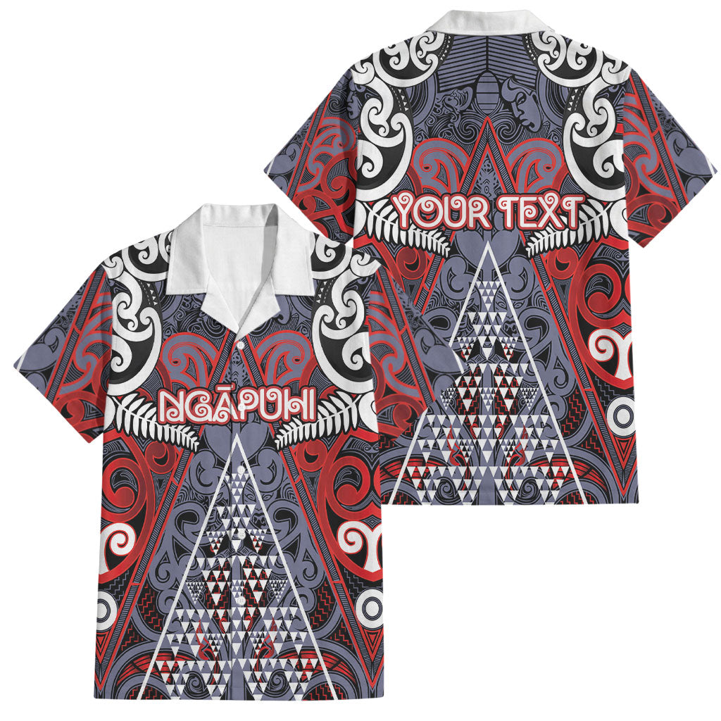 Personalised Aotearoa Iwi Ngapuhi Family Matching Off Shoulder Maxi Dress and Hawaiian Shirt Maori Motif Tribal