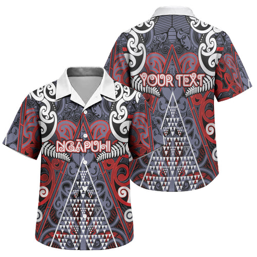 Personalised Aotearoa Iwi Ngapuhi Family Matching Short Sleeve Bodycon Dress and Hawaiian Shirt Maori Motif Tribal