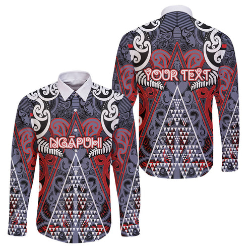 Personalised Aotearoa Iwi Ngapuhi Family Matching Tank Maxi Dress and Hawaiian Shirt Maori Motif Tribal