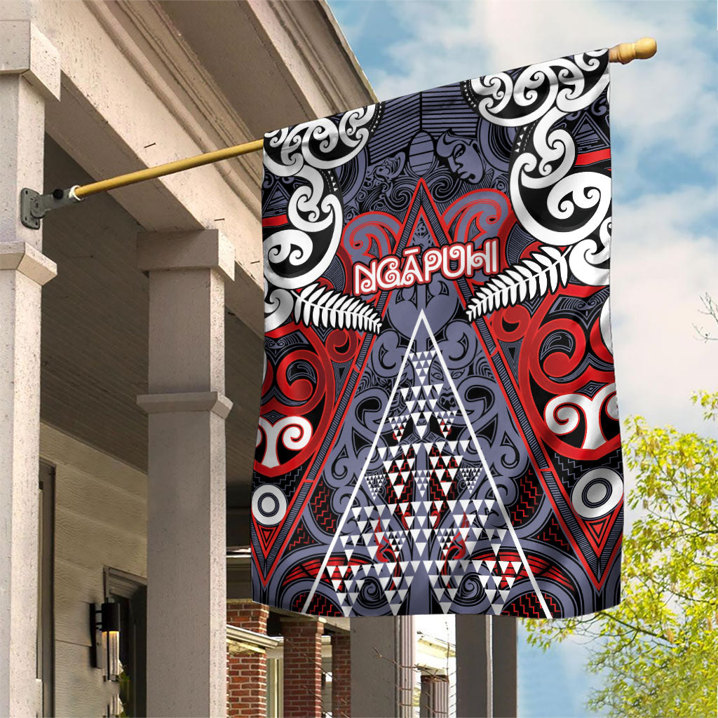Aotearoa Iwi Ngapuhi Garden Flag Maori Motif Tribal