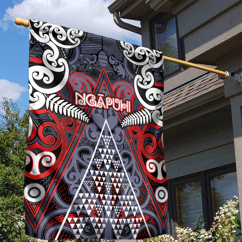 Aotearoa Iwi Ngapuhi Garden Flag Maori Motif Tribal