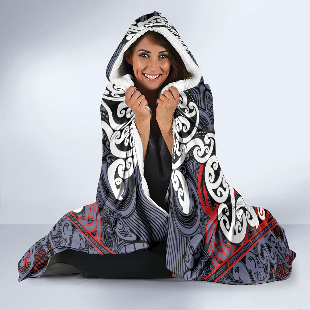 Aotearoa Iwi Ngapuhi Hooded Blanket Maori Motif Tribal