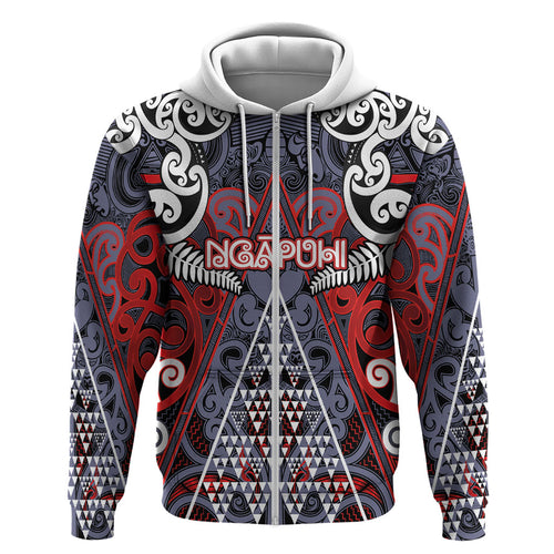 Personalised Aotearoa Iwi Ngapuhi Hoodie Maori Motif Tribal