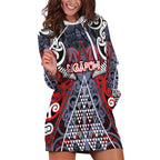 Personalised Aotearoa Iwi Ngapuhi Hoodie Dress Maori Motif Tribal
