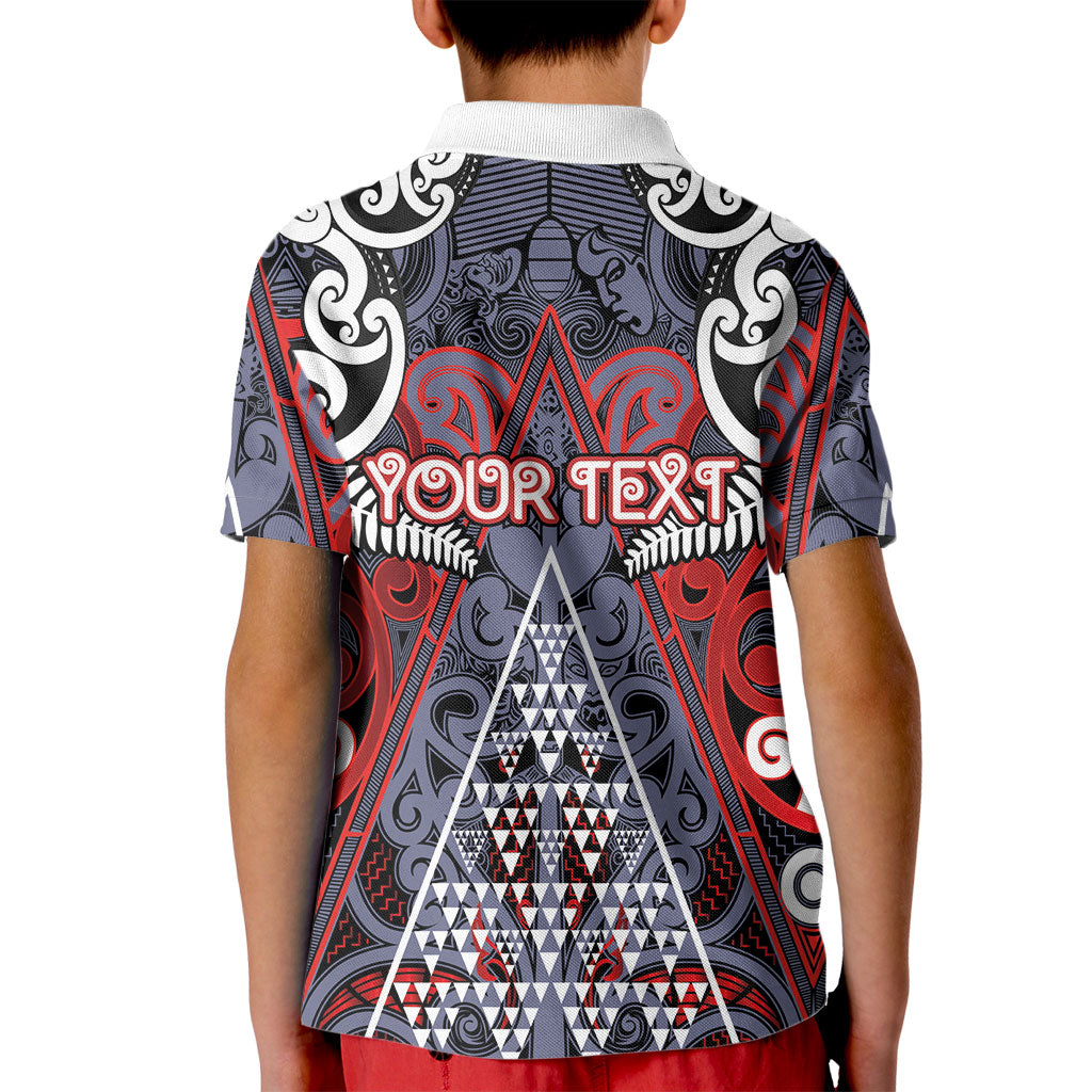 Personalised Aotearoa Iwi Ngapuhi Kid Polo Shirt Maori Motif Tribal