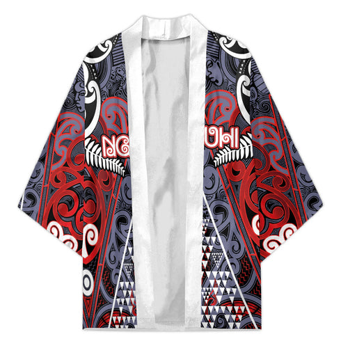 Personalised Aotearoa Iwi Ngapuhi Kimono Maori Motif Tribal