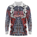Personalised Aotearoa Iwi Ngapuhi Long Sleeve Polo Shirt Maori Motif Tribal