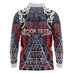 Personalised Aotearoa Iwi Ngapuhi Long Sleeve Polo Shirt Maori Motif Tribal