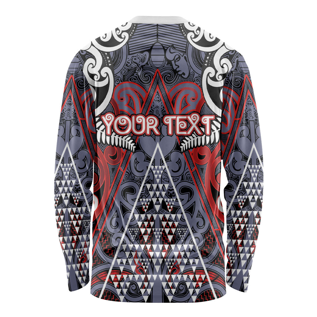 Personalised Aotearoa Iwi Ngapuhi Long Sleeve Shirt Maori Motif Tribal