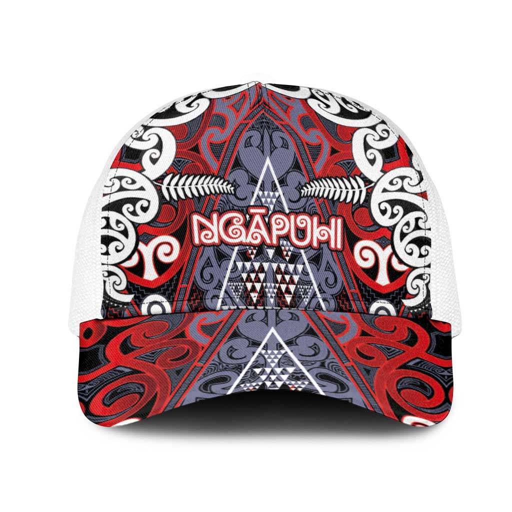 Aotearoa Iwi Ngapuhi Mesh Trucker Cap Maori Motif Tribal