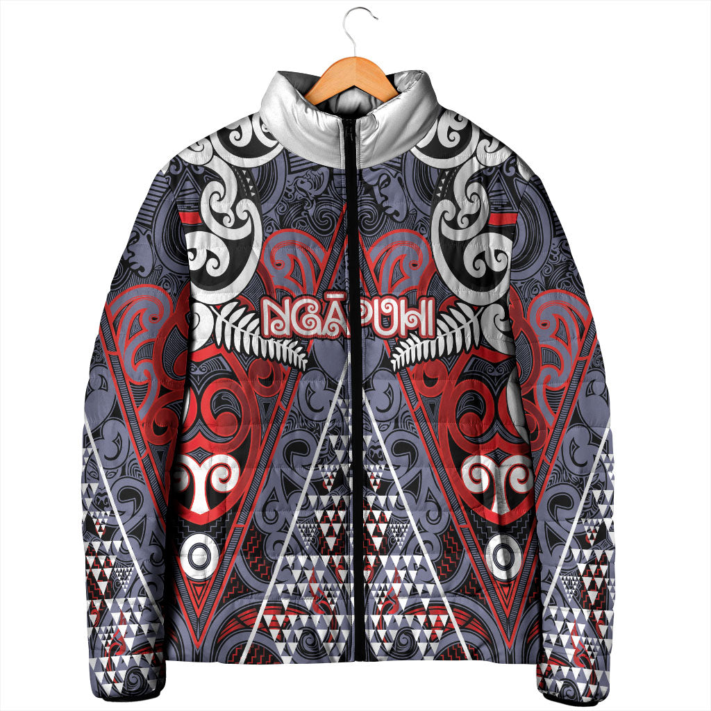 Personalised Aotearoa Iwi Ngapuhi Padded Jacket Maori Motif Tribal
