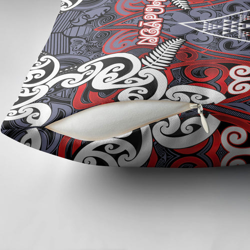 Aotearoa Iwi Ngapuhi Pillow Cover Maori Motif Tribal