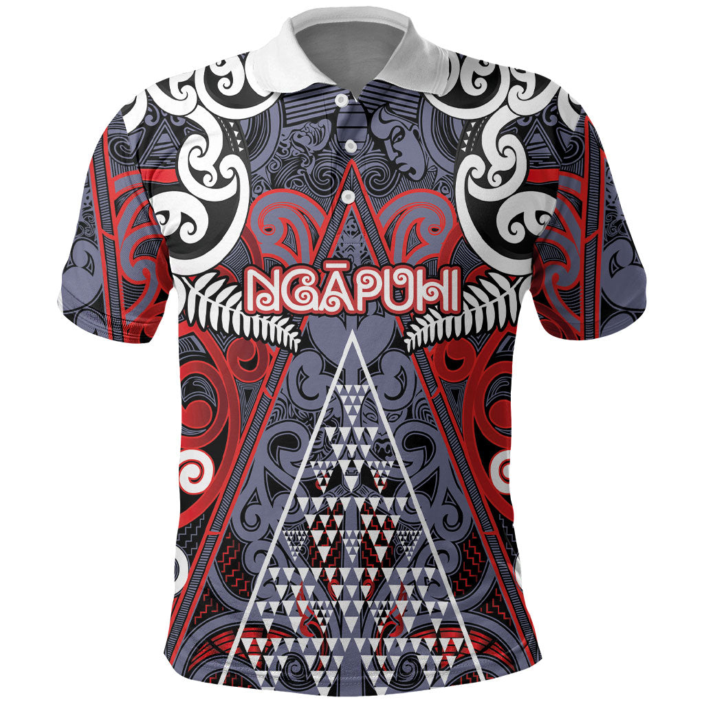 Personalised Aotearoa Iwi Ngapuhi Polo Shirt Maori Motif Tribal