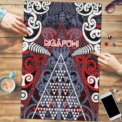 Aotearoa Iwi Ngapuhi Puzzle Maori Motif Tribal