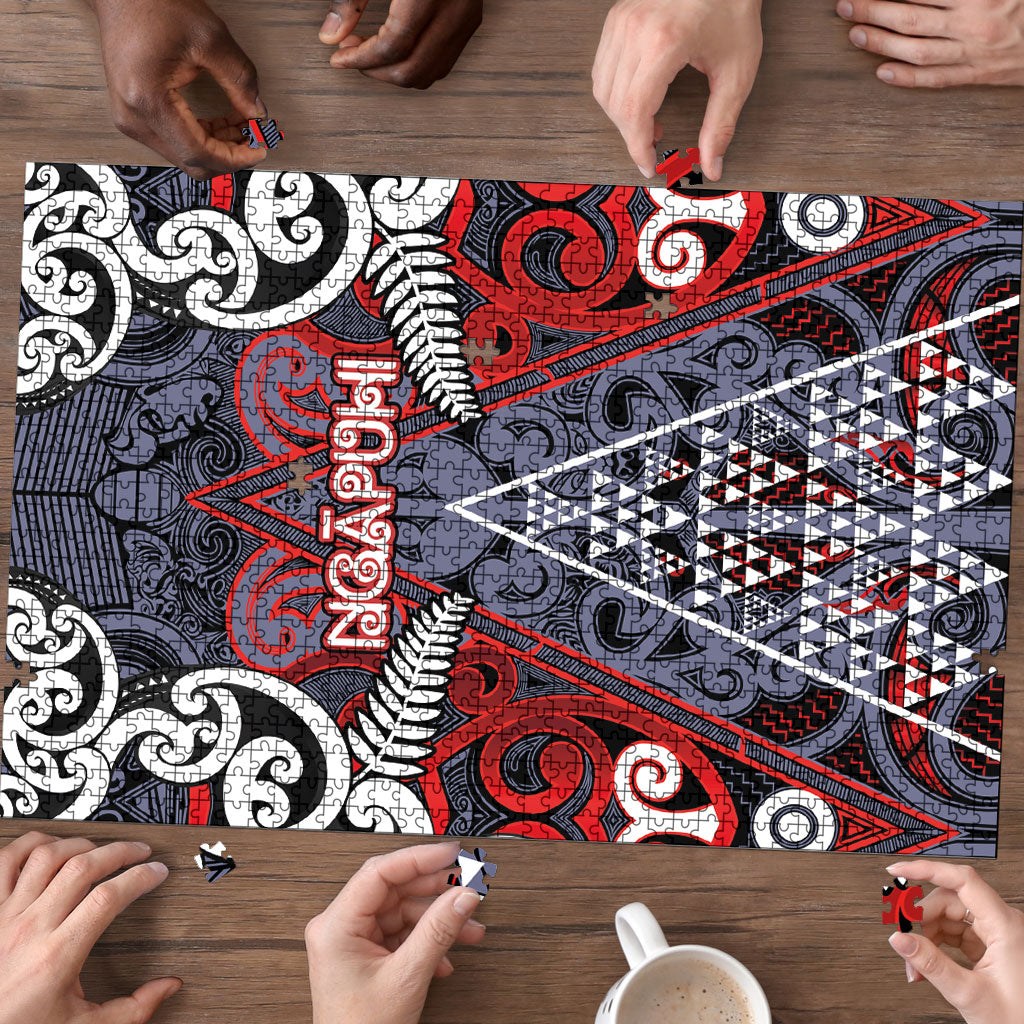 Aotearoa Iwi Ngapuhi Puzzle Maori Motif Tribal