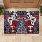 Aotearoa Iwi Ngapuhi Rubber Doormat Maori Motif Tribal