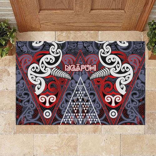 Aotearoa Iwi Ngapuhi Rubber Doormat Maori Motif Tribal