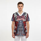 Personalised Aotearoa Iwi Ngapuhi Scrub Top Maori Motif Tribal