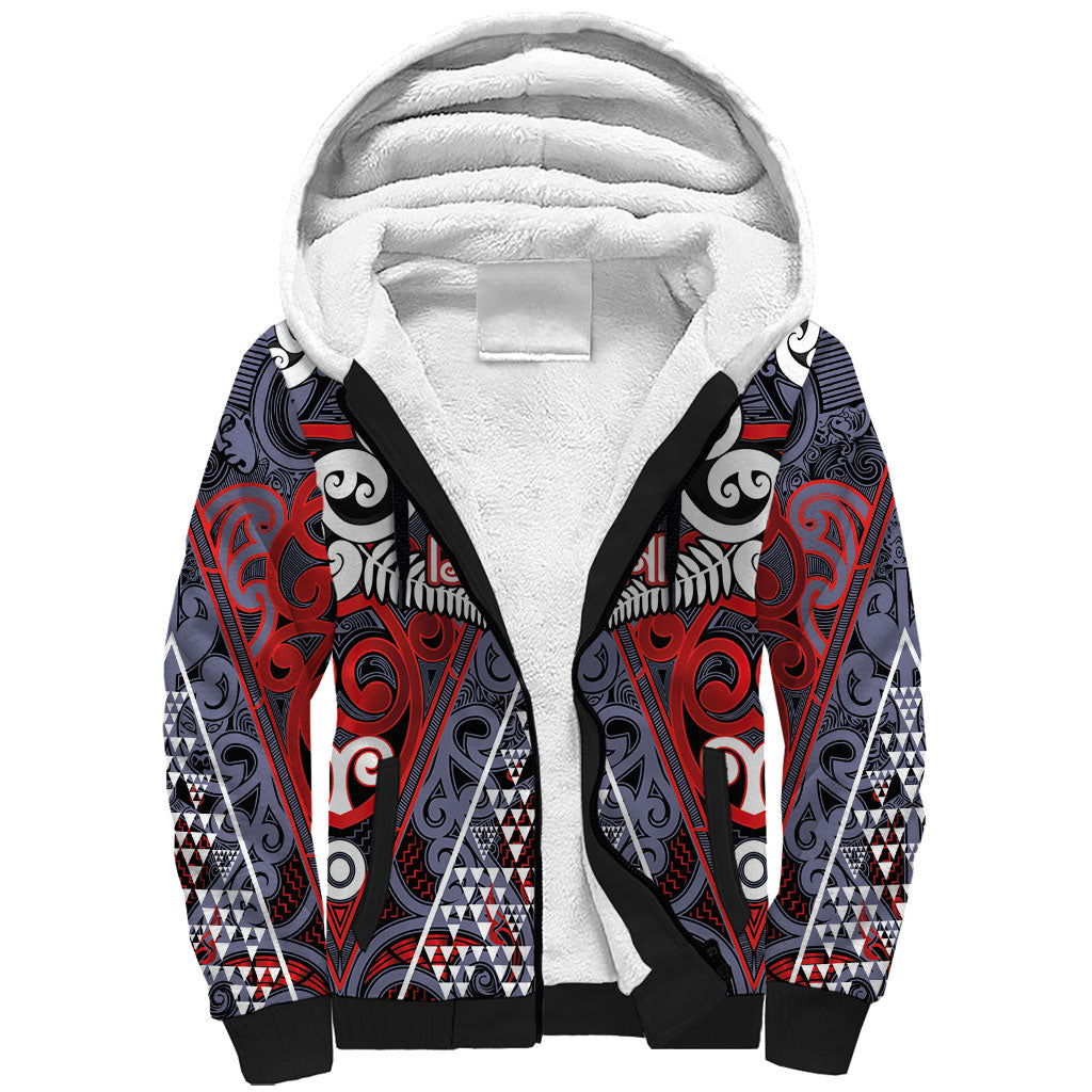 Personalised Aotearoa Iwi Ngapuhi Sherpa Hoodie Maori Motif Tribal