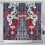 Aotearoa Iwi Ngapuhi Shower Curtain Maori Motif Tribal