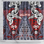 Aotearoa Iwi Ngapuhi Shower Curtain Maori Motif Tribal
