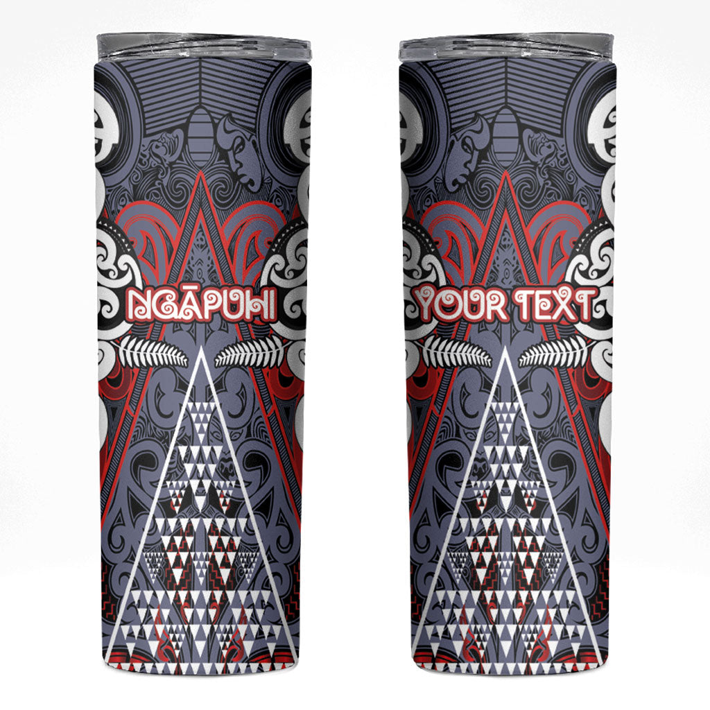 Personalised Aotearoa Iwi Ngapuhi Skinny Tumbler Maori Motif Tribal