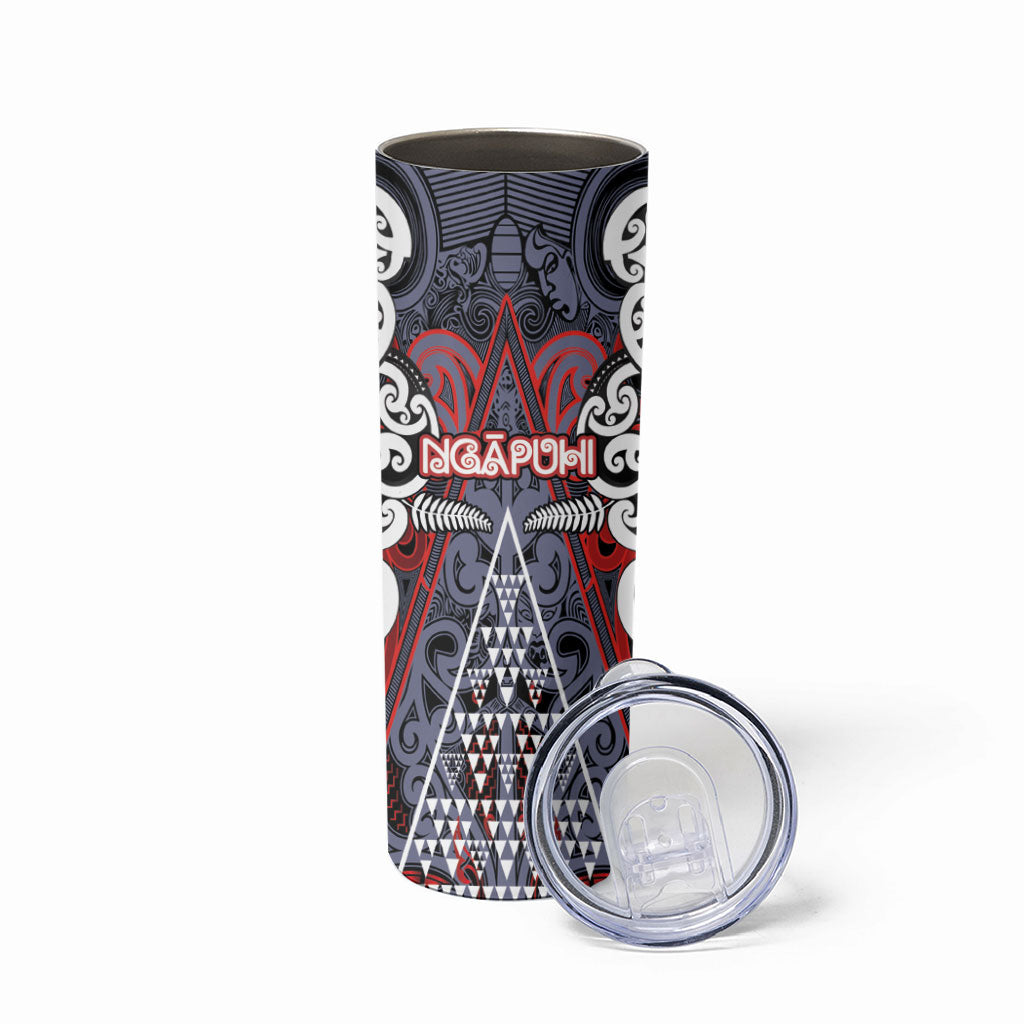 Personalised Aotearoa Iwi Ngapuhi Skinny Tumbler Maori Motif Tribal