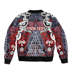 Personalised Aotearoa Iwi Ngapuhi Sleeve Zip Bomber Jacket Maori Motif Tribal