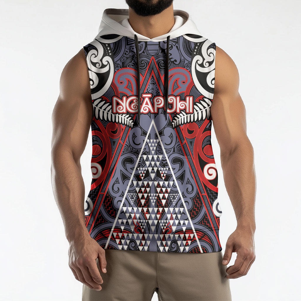 Personalised Aotearoa Iwi Ngapuhi Sleeveless Hoodie Maori Motif Tribal